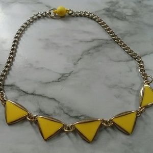 Crazy 8 | yellow geometric necklace